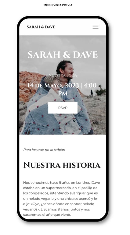 Versi&oacute;n m&oacute;vil de vista previa de web en Hostinger