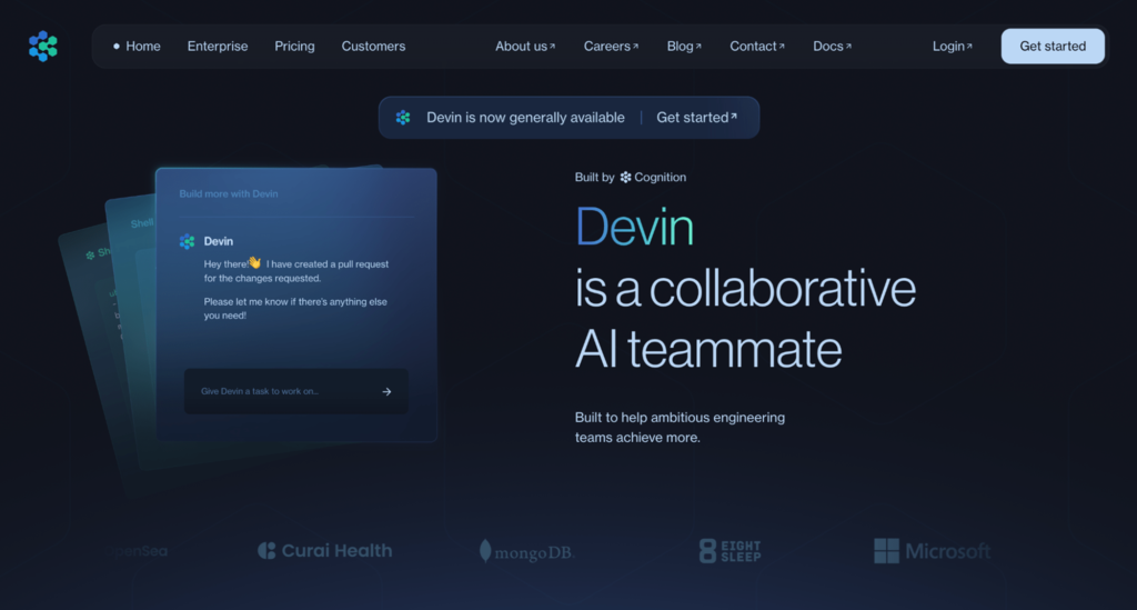 Sitio web de Devin AI