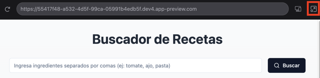Bot&oacute;n de vista completa en Hostinger Horizons