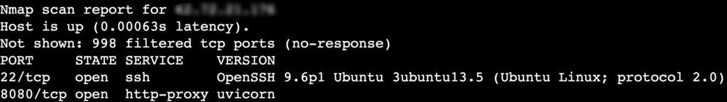 Uso de nmap -sV [target_ip] en el terminal