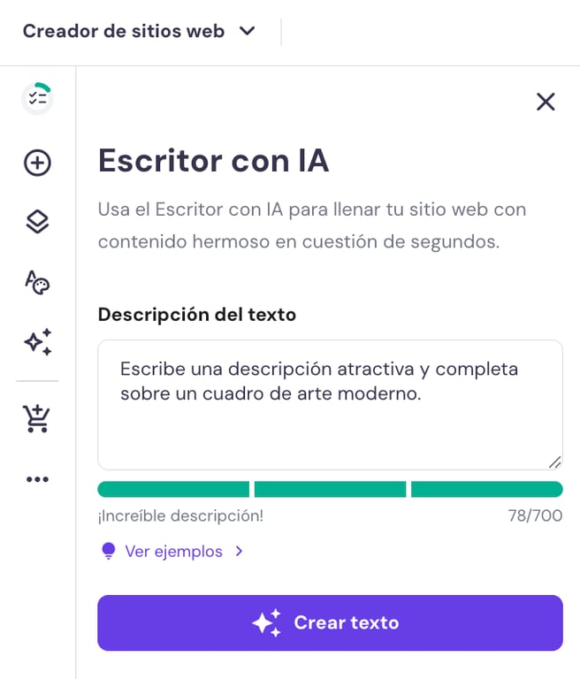 Escritor con IA de Hostinger