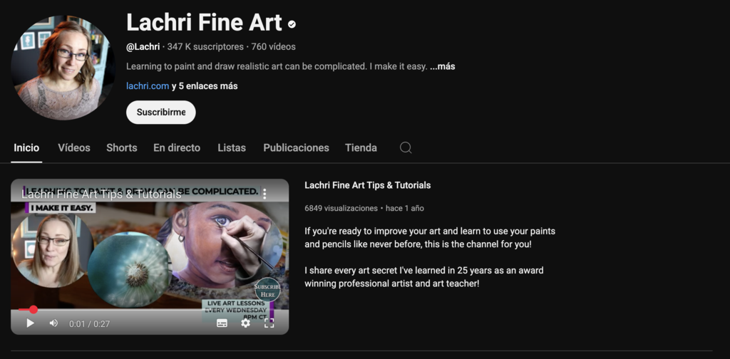 Canal de YT de Lachri Fine Art