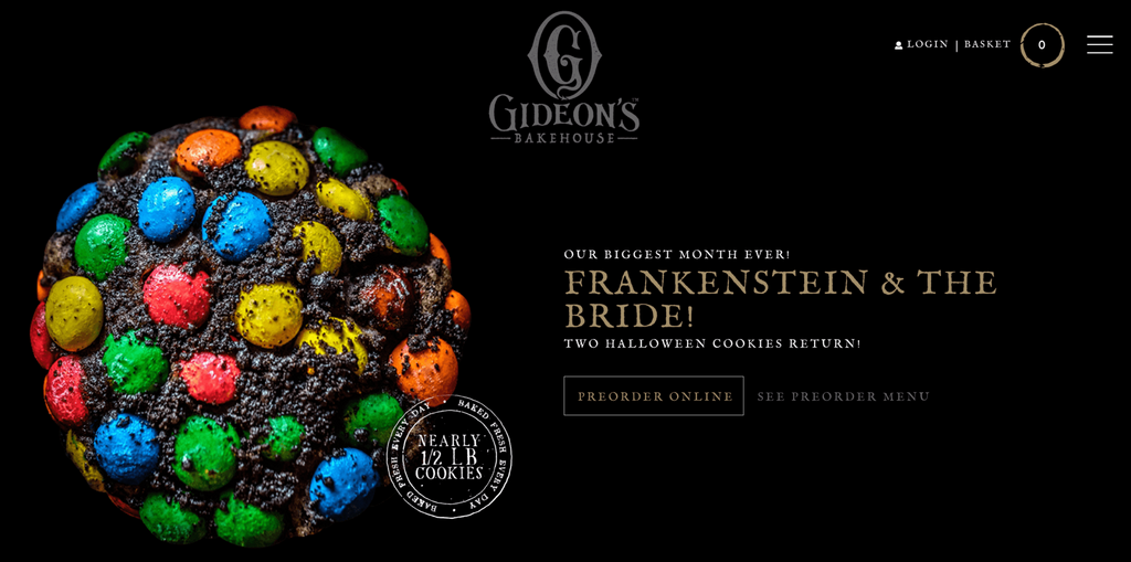 Sitio web de Gideon's Bakehouse