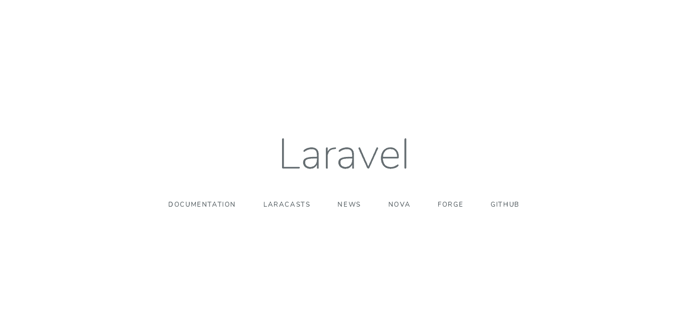 Landing page de Laravel