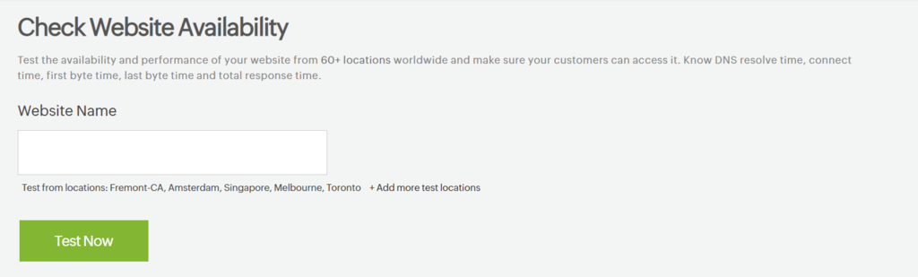 Página principal de Site 24x7