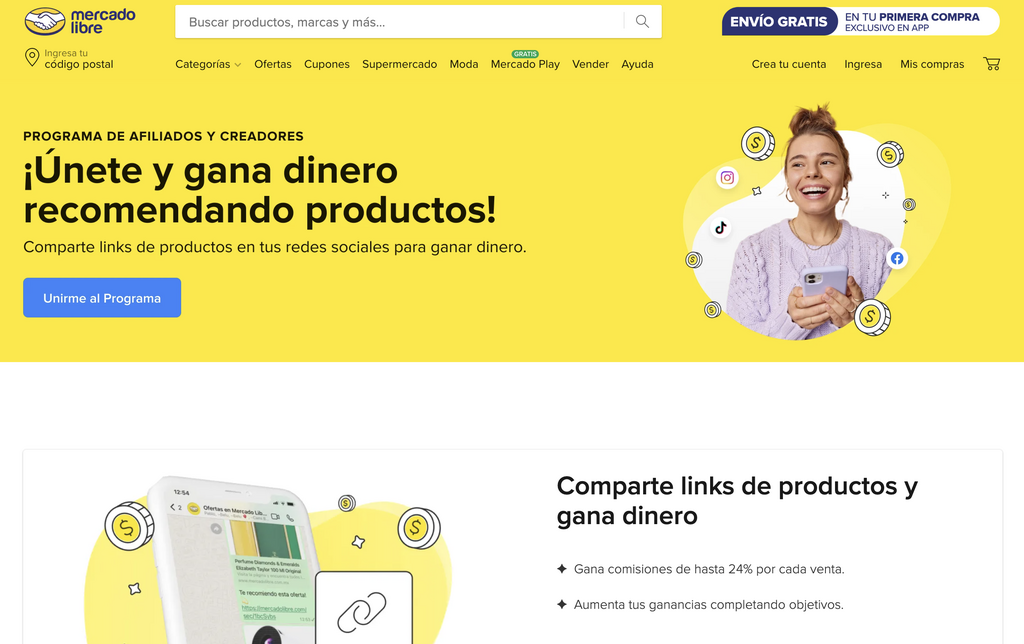 Programa de afiliados de Mercado Libre M&eacute;xico