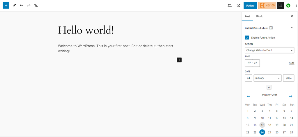 Agendar publicaciones