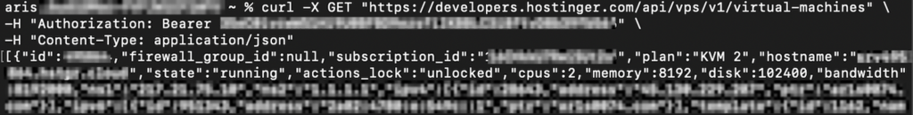 Ejemplo de salida en el Terminal