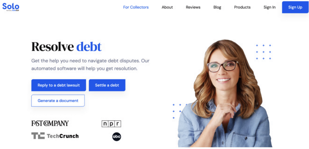 Página de inicio de Solo