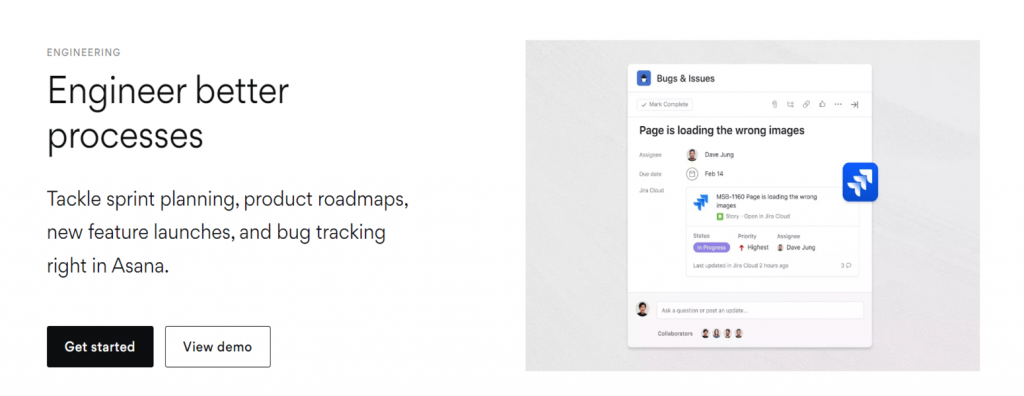 P&aacute;gina de inicio oficial de Asana
