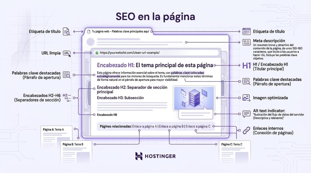 infografías-seo-on-page Una infografía que explica el SEO on-page
