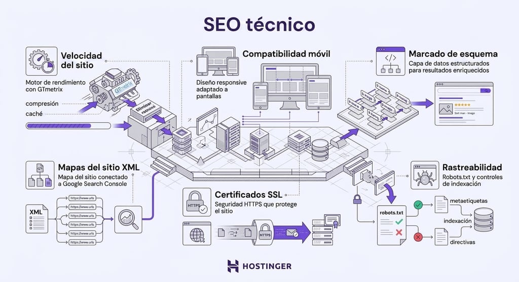 Una infografía sobre SEO técnico