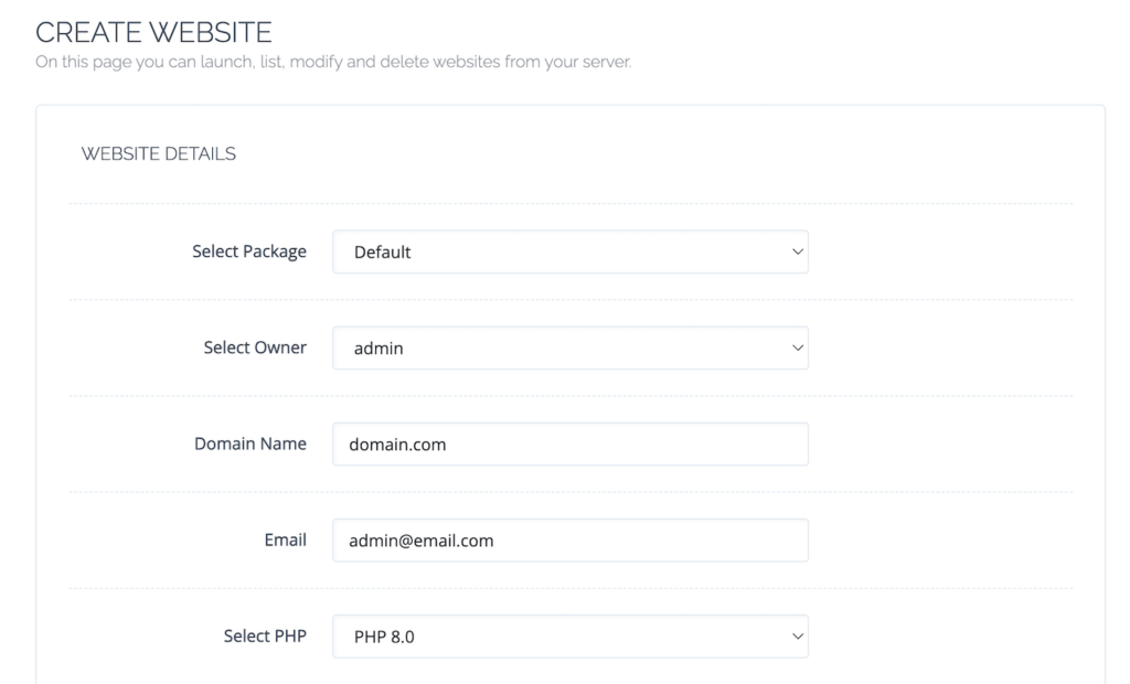 Banner del asistente de configuraci&oacute;n de CyberPanel