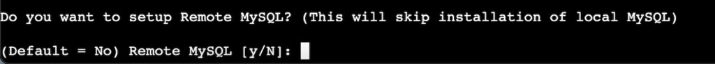Pregunta sobre la instalaci&oacute;n remota de MySQL en el proceso de configuraci&oacute;n de CyberPanel