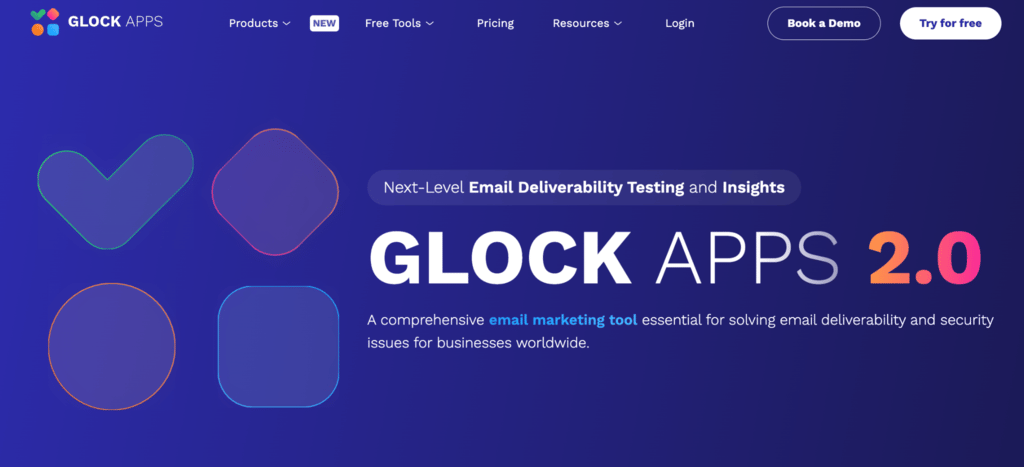 Página principal de GlockApps, donde se presenta la plataforma para analizar la entregabilidad de los emails y obtener información detallada sobre su rendimiento