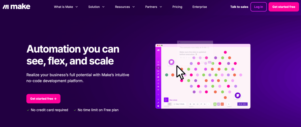 Homepage of Make