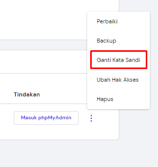 Mengganti kata sandi MySQL