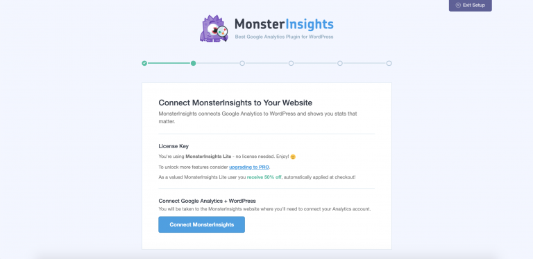 Wizard MonsterInsights