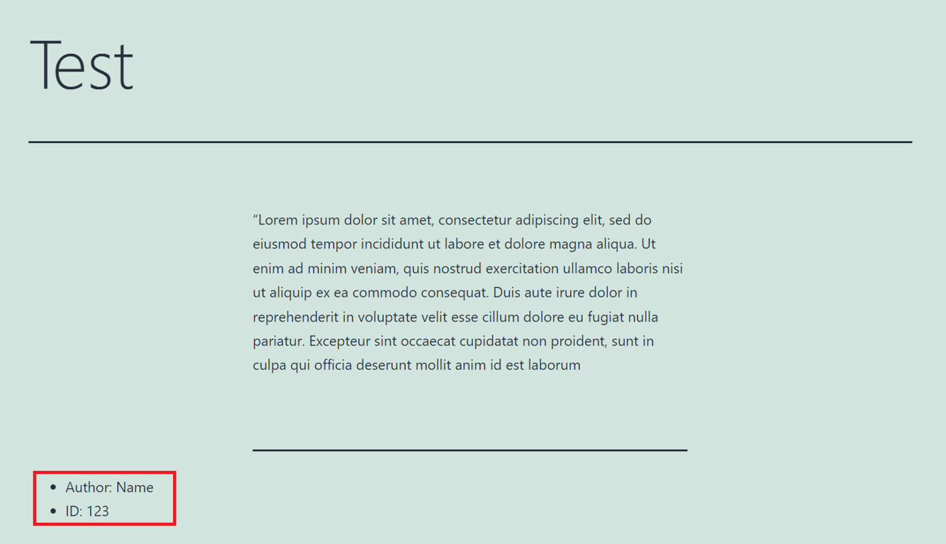 Custom field author yang ditampilkan di bawah postingan