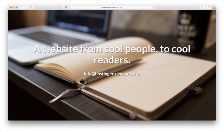 Hasil akhir site publisher