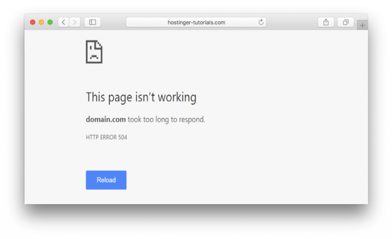 504 gateway time-out yang ditampilkan sebagai HTTP Error 504