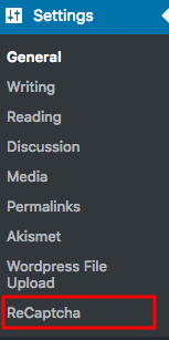 Pengaturan ReCaptcha Integration WordPress