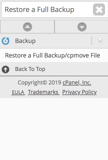 Pulihkan full backup
