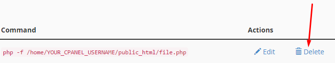 Hapus cron job saat ini