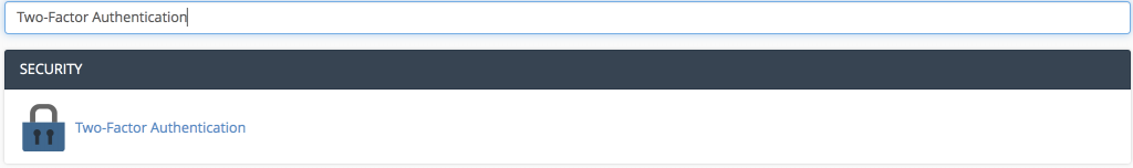 Tool autentikasi dua faktor di cPanel