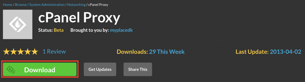 Unduh tool cpanel proxy