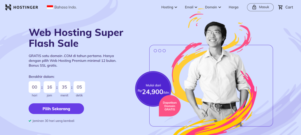 Buat website portofolio di Hostinger