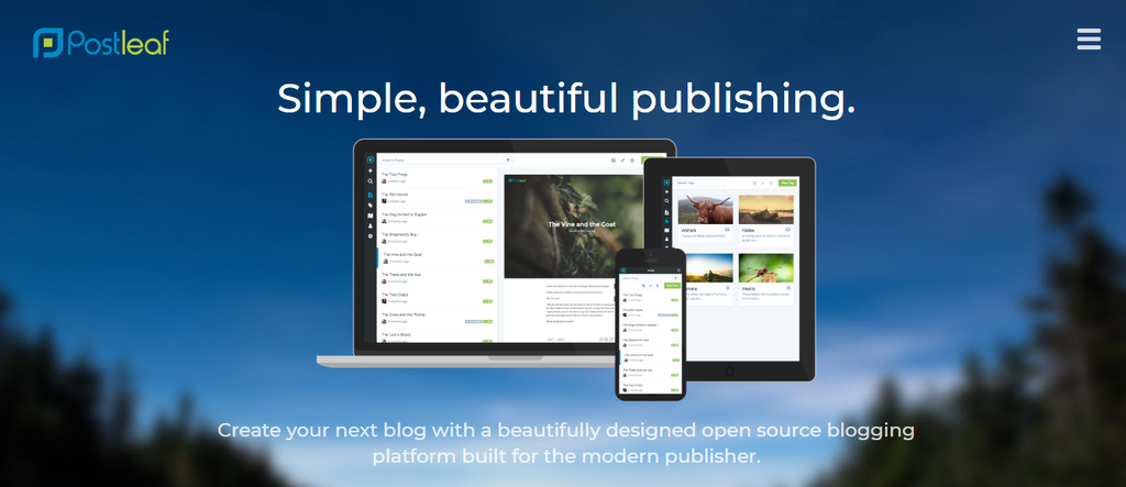 Postleaf sebagai platform blog terbaik