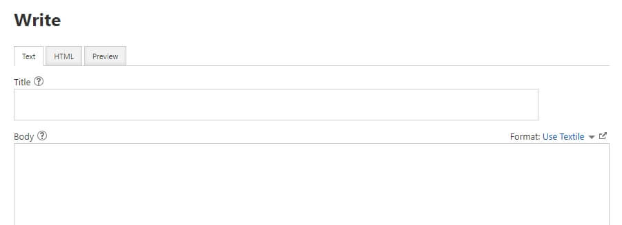 Dashboard Textpattern