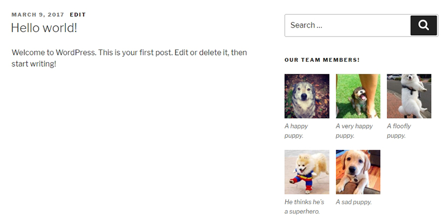 Contoh front end sidebar