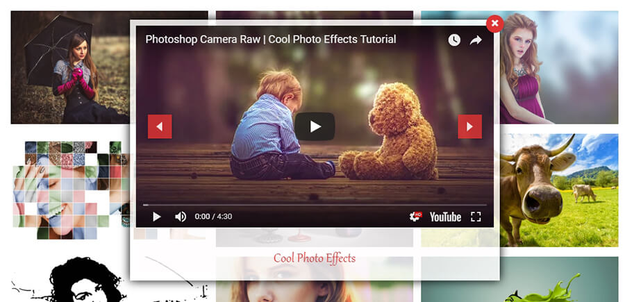 Contoh penggunaan plugin Video Gallery – YouTube Gallery