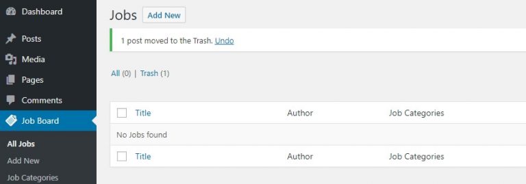 Job listing (daftar lowongan pekerjaan)