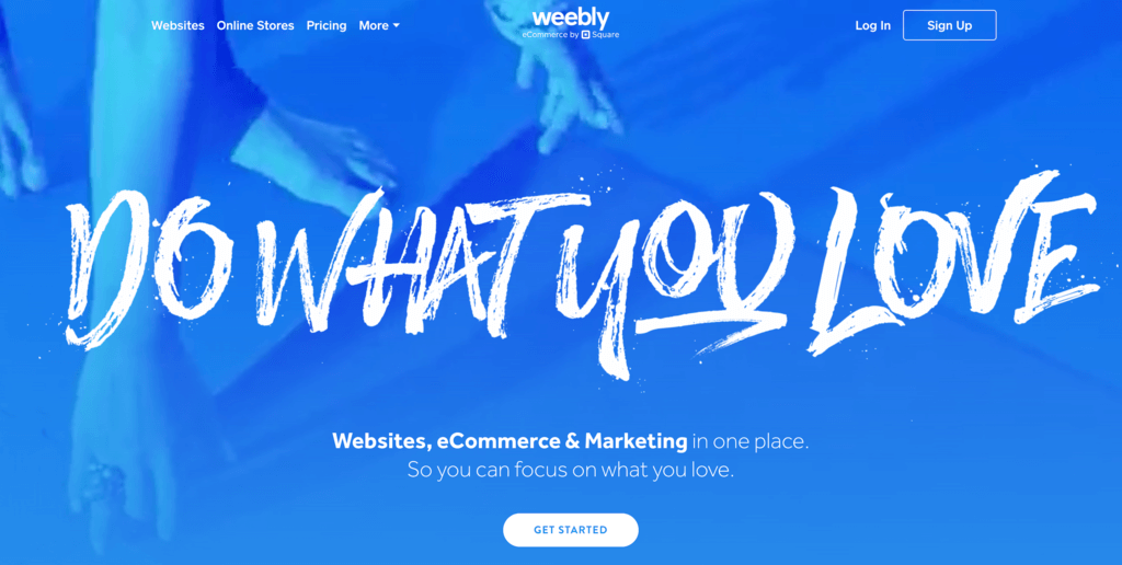 Homepage resmi website Weebly