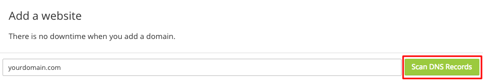 Opsi Add a website di CDN CloudFlare