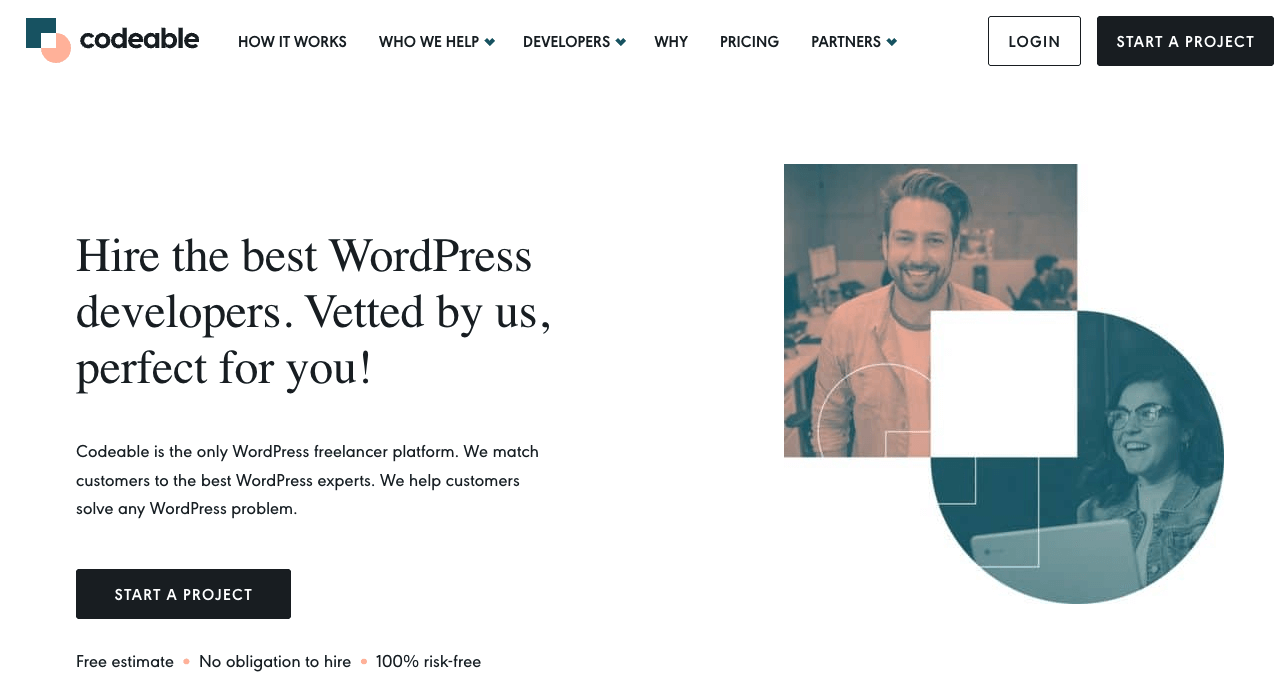 homepage website codeable