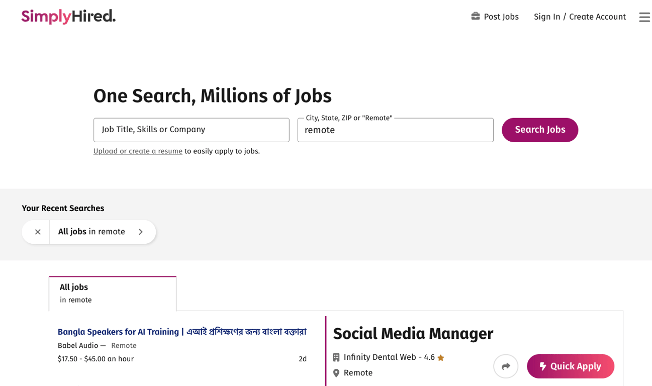 homepage simplyhired
