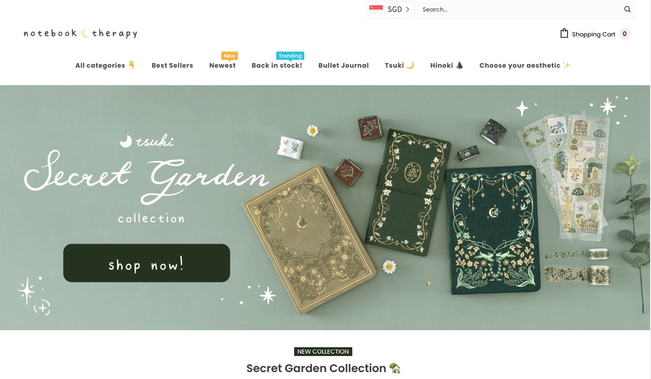 homepage website bisnis dropship notebook therapy