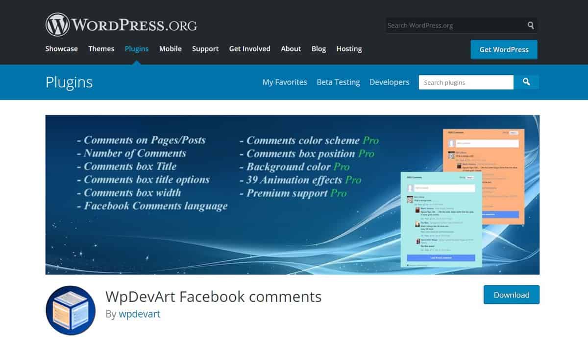 WpDevArt Facebook Comments, plugin comment WordPress