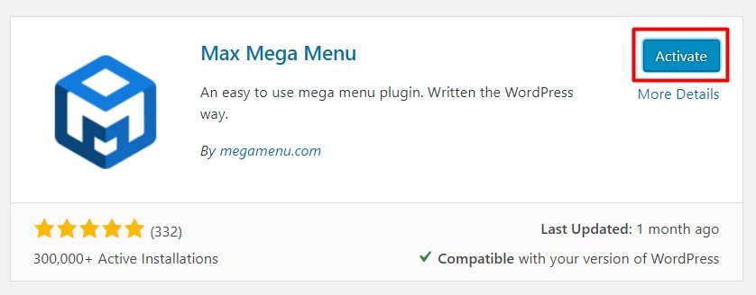 klik activate untuk mengaktifkan plugin