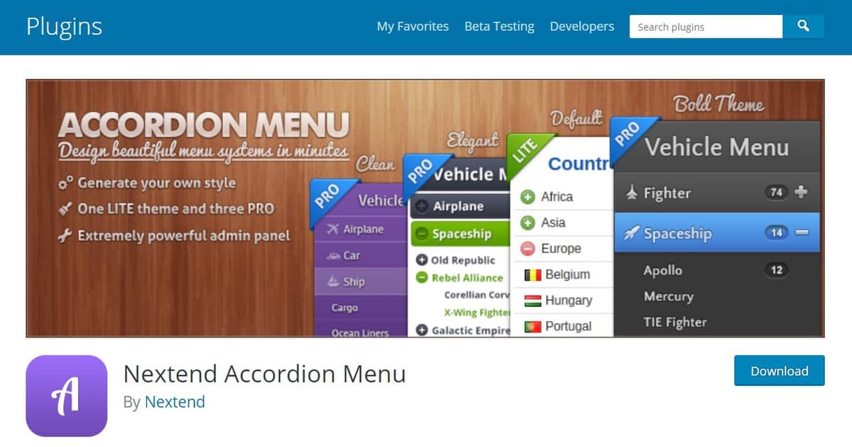 nextend accordion menu