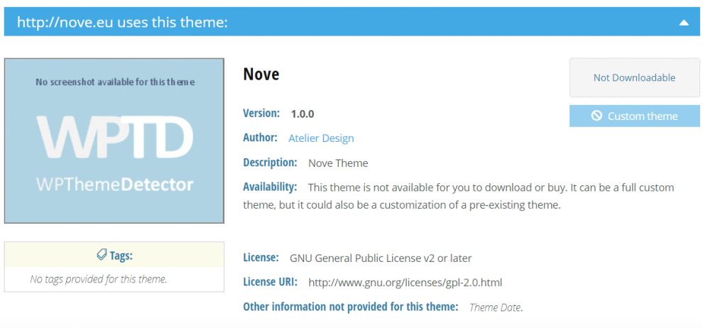 wordpress theme detector