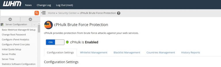 WHM adalah - Perlindungan cPHulk