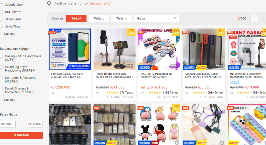 Aksesori hape untuk ide usaha rumahan