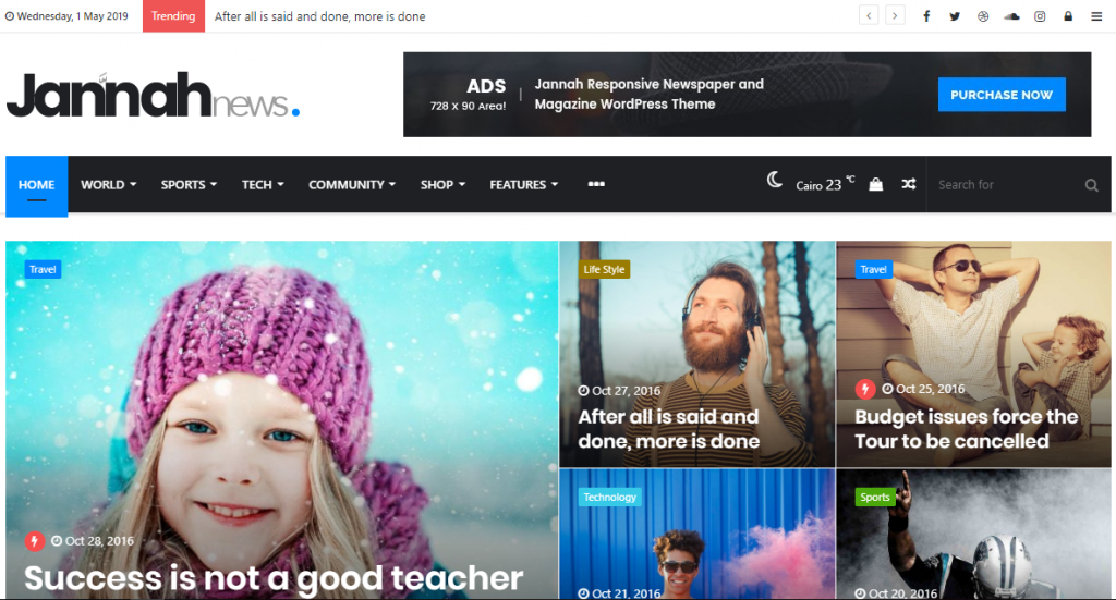 Jannah, tema WordPress tercepat