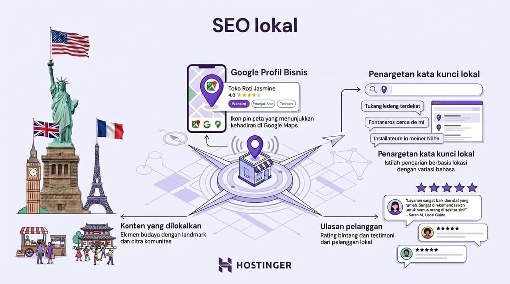Infografis yang menjelaskan tentang SEO lokal