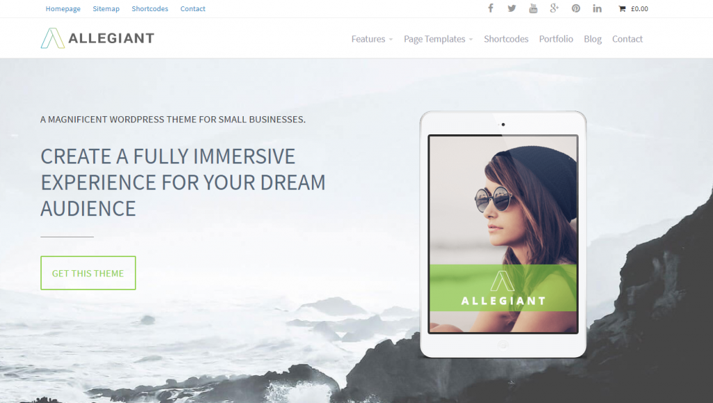 tampilan tema allegiant